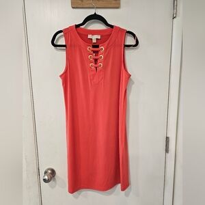 Michael Kors pink/ Coral sleeveless dress size medium